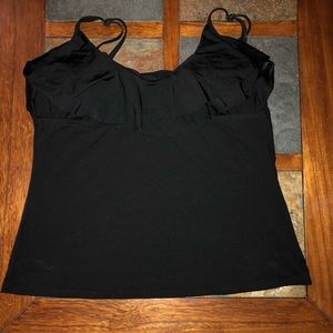 Black Ruffle Tankini Top